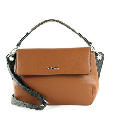 Calvin Klein CK Accent Flap Tote Caramel #002