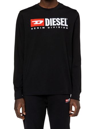 Diesel Herren Langarmshirt "T-Just-Ls-Division Maglietta Schwarz 900