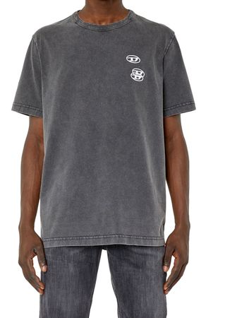 Diesel "T-Just-G14 Maglietta" Herren T-Shirt Rundhals Kurzarm Grau 900
