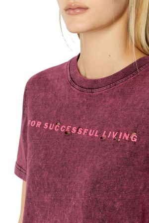 Diesel "T-Reg-E4 Maglietta" Damen T-Shirt Rot 44U