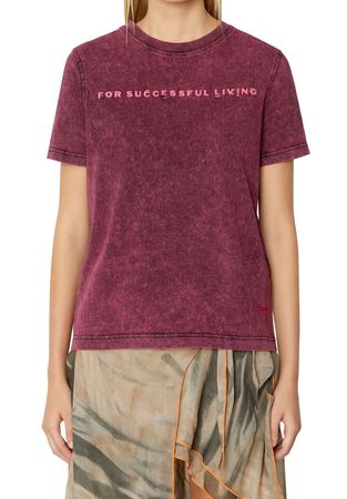 Diesel "T-Reg-E4 Maglietta" Damen T-Shirt Rot 44U