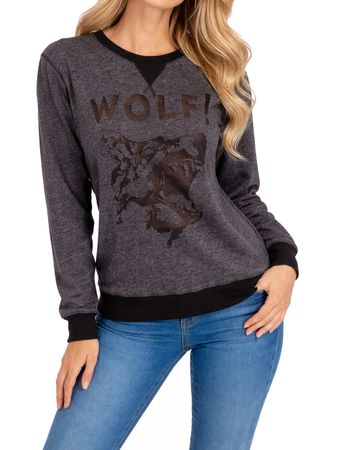 Diesel F-Space Felpa 93R Damen Langarmshirt Sweatshirt Grau