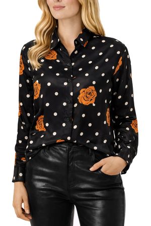 Diesel C-Nicole Camicia Damen Bluse Langarm Schwarz