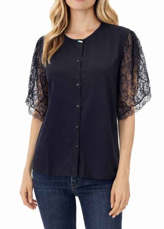 Diesel C-Ophelia Camicia Damen Bluse Kurzarm
