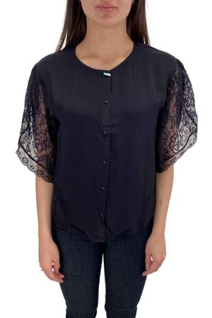 Diesel C-Ophelia Camicia Damen Bluse Kurzarm