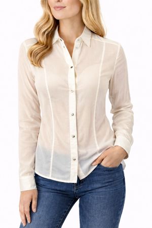 Diesel C-Loli CAMICIA Damen Bluse Creme