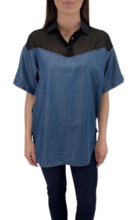 Diesel DE-Mulder CAMICIA Damen Blusenshirt Bluse Schwarz