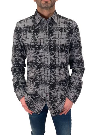 Diesel S-Macy Camicia Herren Hemd Schwarz
