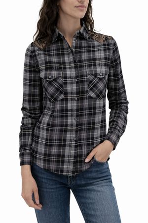 Diesel C-Yelena CAMICIA Damen Blusenhemd Flanell