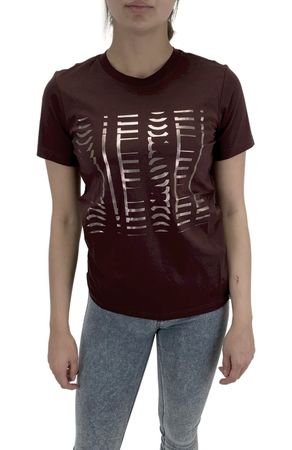 Diesel Damen T-Sily-Inter T-Shirt Kurzarm Weinrot