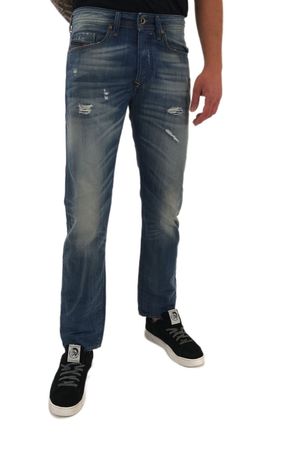 Diesel Buster 0858N Herren Jeans Hose Slim Tapered (W27- L30)