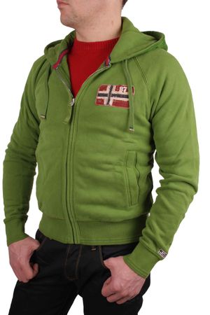 Napapijri Herren Jacke Sweatjacke Hoodie Grün Goryn Gr. XS #RIF010