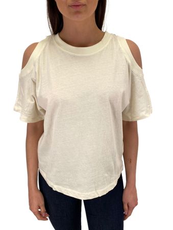 Diesel Damen T-Marie-Top T-Shirt Kurzarm Creme