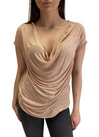 Diesel T-Medea Top T-Shirt Damen Aprikot