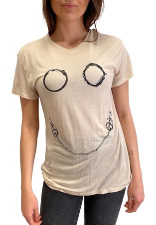 Diesel Damen T-Sully-B T-Shirt Kurzarm Beige