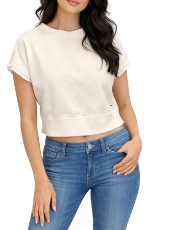 Diesel Damen F-Blond Sweatshirt Shirt Kurzarm Creme