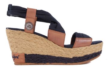 Napapijri Riemchen Sandalen Pumps Keilabsatz Irene Dunkelblau