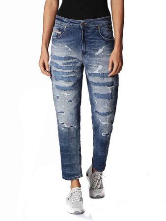 Diesel Khaly 0686P Damen Jeans Hose Boyfriend