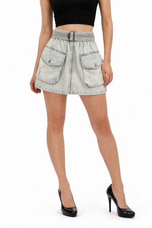 Diesel De-Boden-B 0DAMM GONNA Damen Jeansrock Mini