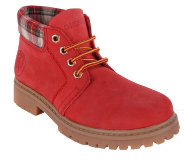Diesel Damen Boots Stiefeletten Stiefel Rot #34