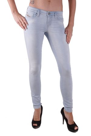 Diesel Damen Skinzee-Low-Zip 0839U Jeans Hose Skinny