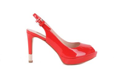 GUESS Damen Pumps Highheels Stilettos Riemchenpumps Plateau Rot #669