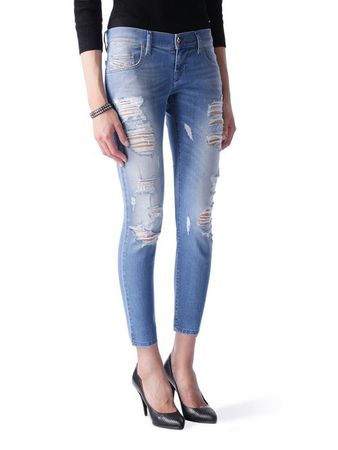 Diesel Damen Jeans Hose Grupee-Ancle 0669Y Super Slim Skinny