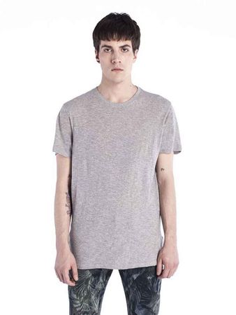 Diesel T-Netra 912 Herren T-Shirt Rundhals Kurzarm Grau