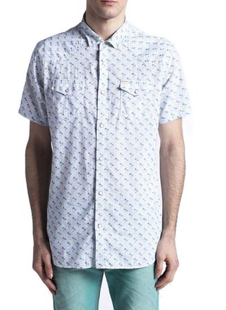 Diesel Sulpher-Short Camicia Herren Hemd Kurzarm