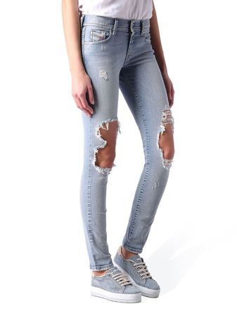 Diesel Francy 0673G Stretch Damen Jeans Hose Relaxed Skinny