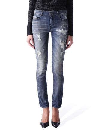 Diesel Sandy 0830K Stretch Damen Jeans Hose Slim Straight