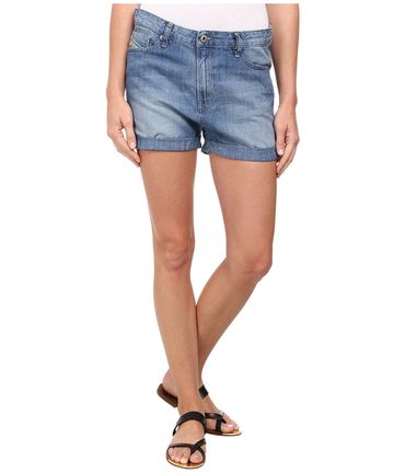 Diesel De-Shozee 0663W Calzoncini Damen Jeans Shorts  Leinen