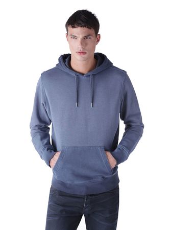 Diesel Herren S-BLONDY FELPA Sweatshirt Hoody Kapuzenshirt Blau