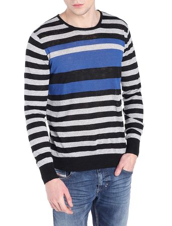 Diesel Herren K-ENDRE PULLOVER Langarm Shirt Leinen