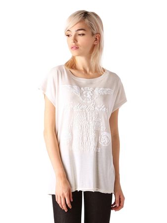 Diesel T-SERRA-C MAGLIETTA Damen T-Shirt Creme