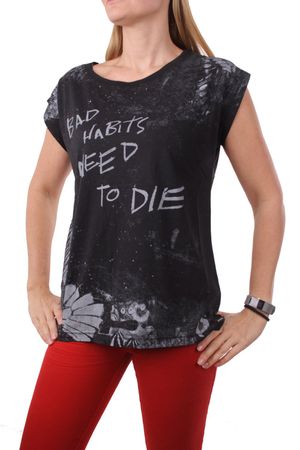 Diesel T-Ale-AH 900 Damen T-Shirt Schwarz