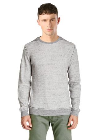 Diesel Herren K-SEBATIEN FELPA Langarm Shirt Grau