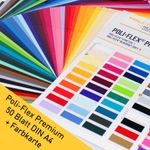 21x30cm Flexfolie Poli-Flex Premium DIN A4 Starterset 18 Folien 24,44€/m² 
