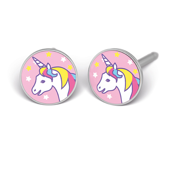 Erster-Ohrring-Gesundheits-Ohrstecker-Medizinische-Ohrringe-Einhorn