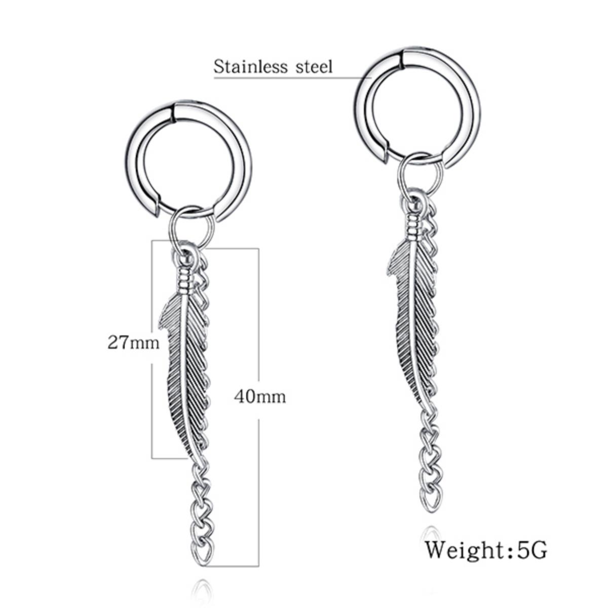 Orecchio Con Ciondolo Moneta In Acciaio Inox - Liebeskind Berlin - Gioiello Donna Con Astuccio Regalo - Lunghezza 2,6 Cm