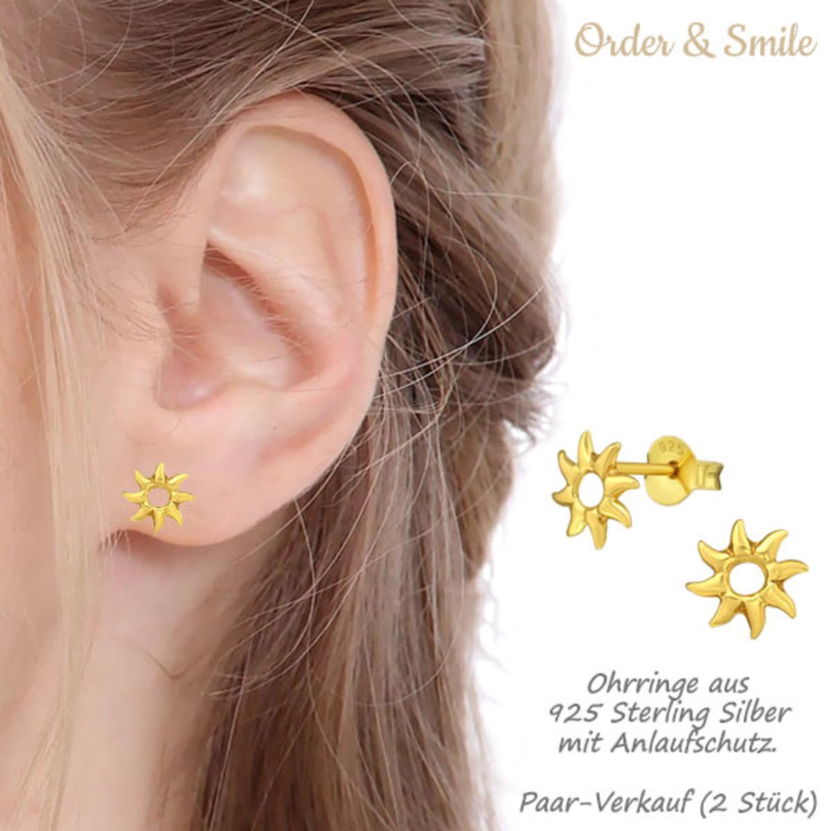 Schmuck Ohrringe Gold GÃ¼nstig Kaufen Ohrstecker Sonne Gold