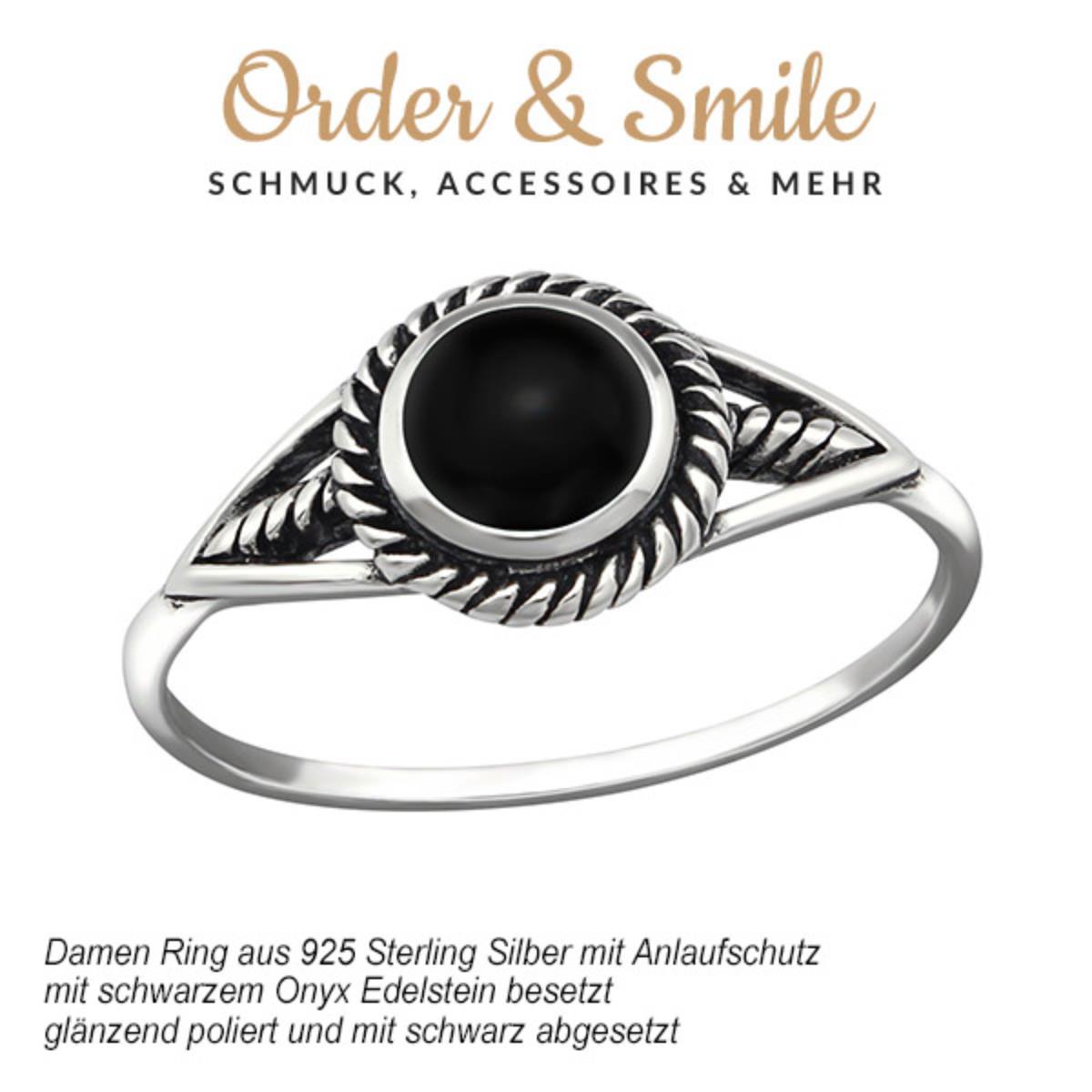 Ring Onyx Silber 925 Damenring