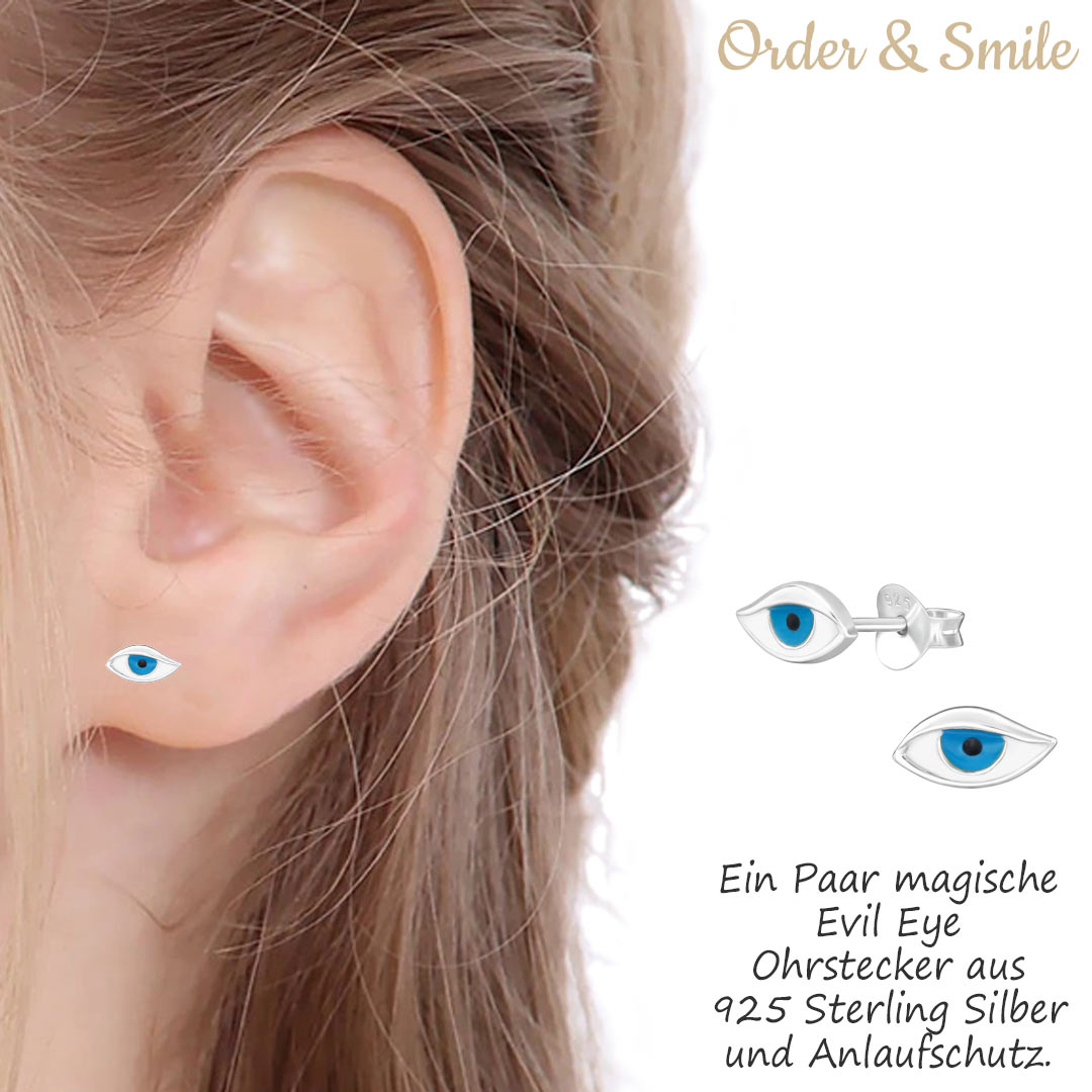 Ohrstecker Evil Eye: Ohrringe Silber 925 Schmuck günstig online