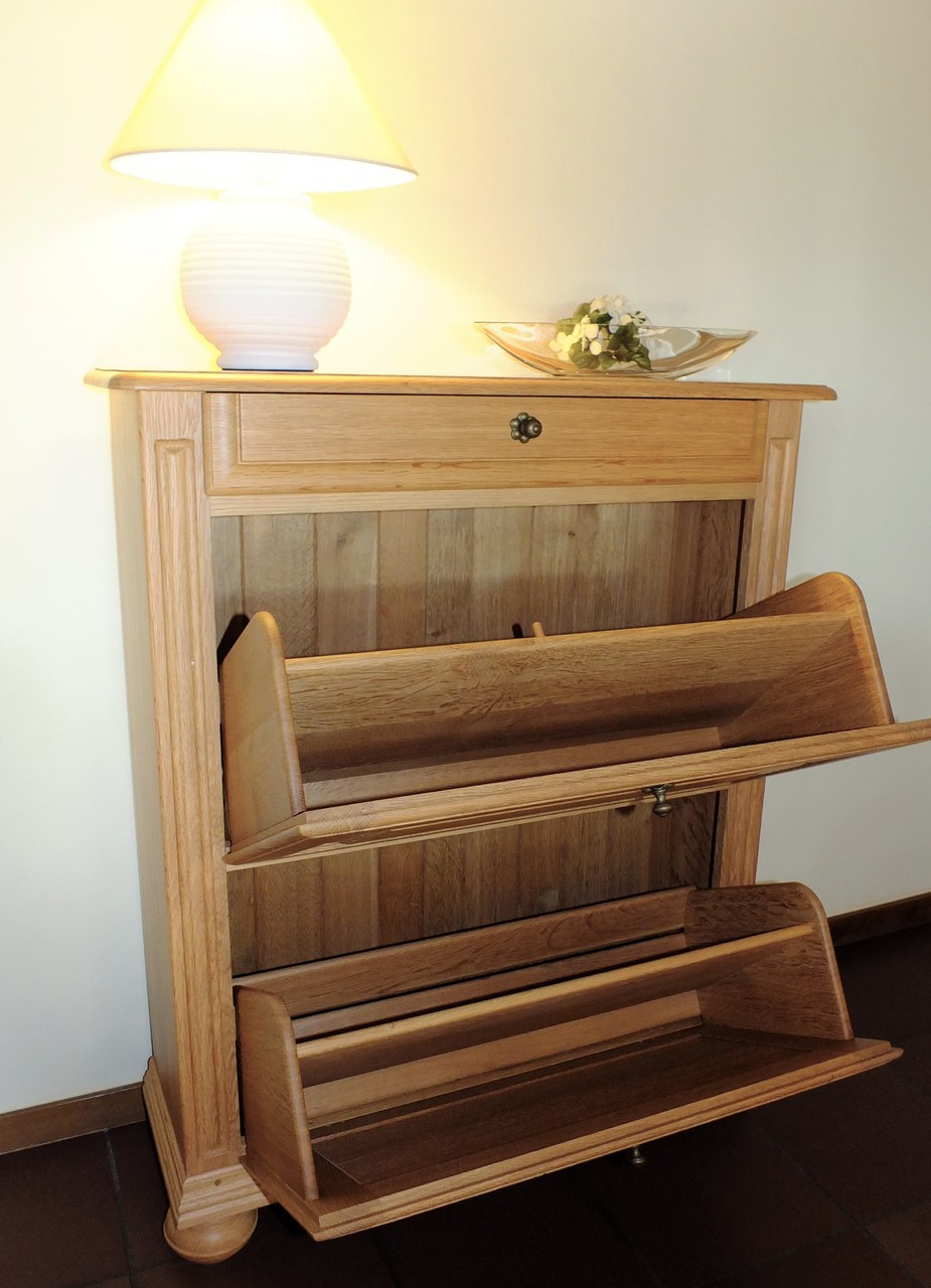 Schuhschrank Havelland Breite 92 cm, Flurmöbel für 12 Paar Schuhe