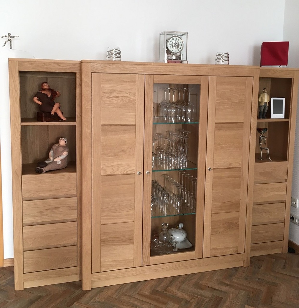 haltern schrank mit vorbau, wohnzimmerschrank wohnschrank eiche