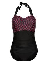 Pussy Deluxe Roxy Checkered Swimsuit black alllover