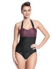 Pussy Deluxe Roxy Checkered Swimsuit black alllover