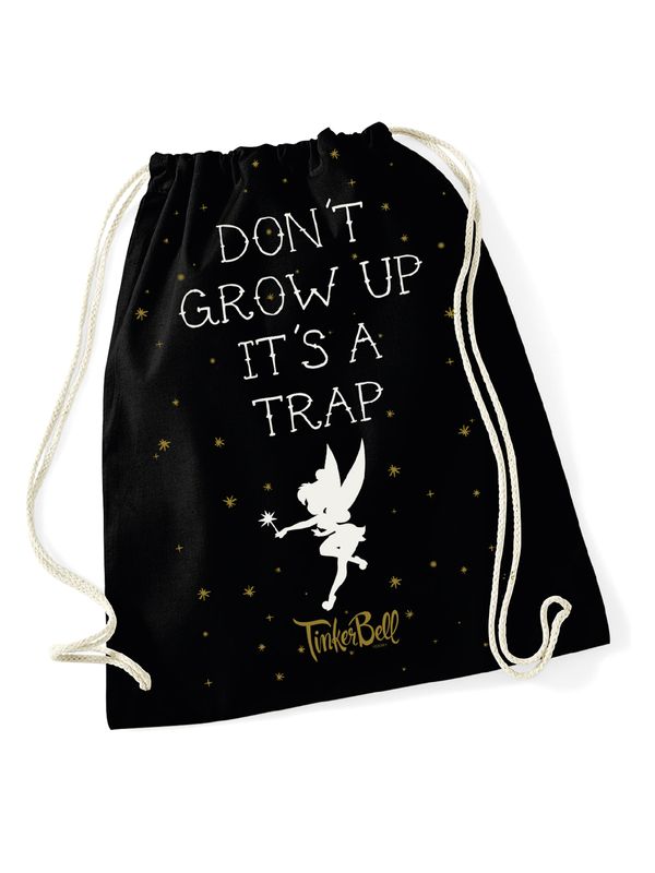 Nastrovje Potsdam Tinkerbell Don&#039;t Grow Up Gymbag schwarz