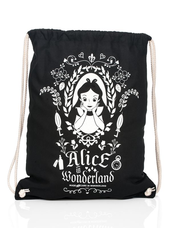 Nastrovje Potsdam Alice im Wunderland Mirror black Gymbag schwarz