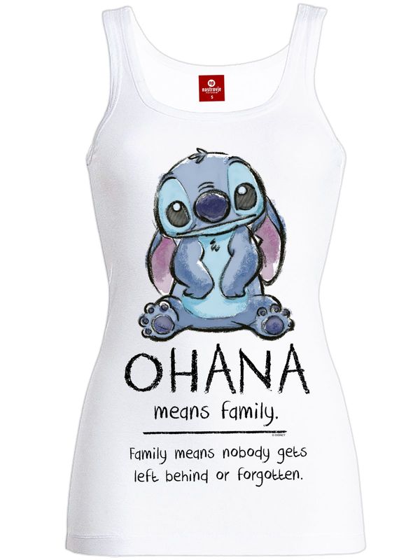 Nastrovje Potsdam Lilo & Stitch Ohana Means Friend Damen Tanktop weiss